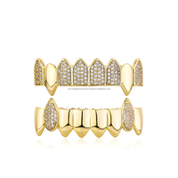 2024 à la mode personnalisé diamant Grillz Hip Hop 18k plaqué or glacé Moissanite diamant Grillz pour les dents