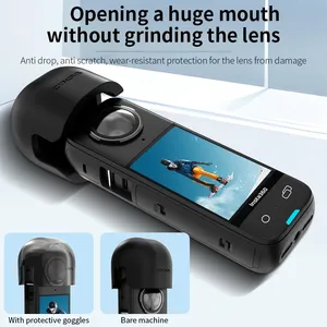 Capuchon d'objectif en silicone pour Insta360 X4 housse de protection à capuche pour Insta360 X4 accessoires de caméra de sport d'<span class=keywords><strong>action</strong></span> - Product Image 4
