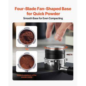 Distributore di Caffè da 53mm con Base a Ventaglio Regolabile in Acciaio Inox 304, Disponibile nelle Misure 51mm e 58mm - Product Image 4