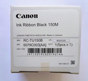 Cinta de Tinta para Impresora de Cintas C-03BK 210E 510T Negra Compatible con Canon, Cinta RC-TU150B - Product Image 4