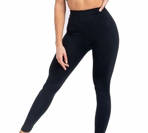 Women Custom Knitted High Waist Spandex/<b>Nylon</b> Four-Way Stretch Waterproof Breathable Fitness Running Yoga <b>Leggings</b> Mid Casual - Product Image 2