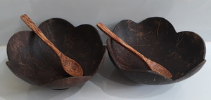 Tazón de cáscara de coco con acabado natural, reutilizable, ecológico, para ensalada y fruta - Product Image 2