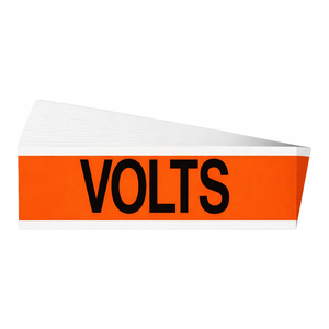 Etiquetas de Voltaje para Conductos, Autoadhesivas, Duraderas, Mate, de Brady Volts, para Identificación de Cableado Eléctrico - Product Image 1