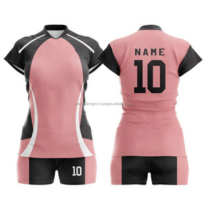 Wholesale Custom Volleyball Uniform <b>Set</b> for Girls and Boys Team Sportswear Breathable Mesh Fabric Quick Dry OEM - Product Image 3