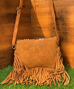 Nouveau fait à la main Offre Spéciale Jacquard daim cuir frange sac à bandoulière multi-usage nouveau Design Vintage sac à bandoulière pas cher taux produit en vrac - Product Image 5