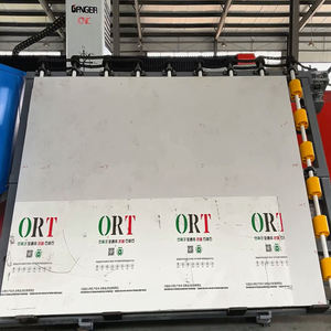 4 Eksenli Monoblok PLC Mermer Sinterlenmiş Taş Otomatik Üretim Hattı Köprü Testere Kesme Makinesi, Çevirme Tablalı Bantlı Konveyör ile - Product Image 3