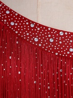 Femmes Latin Tango Tassel Robes De Danse Ouvrable Entrejambe Justaucorps Danse Latine Pas Cher Vêtements Salle De Bal Performance Porter Des Vêtements De Danse