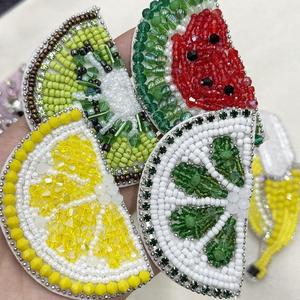 Applique brodée de perles tribales, faite à la main, en perles de rocaille, patch décoratif pour vêtements, sacs, vestes, chapeaux et textiles - Product Image 2