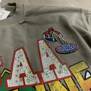 Men's <b>Rhinestone</b> Graphic Long Sleeve T-Shirt Vintage Washed Layered Tee 1993 Retro Streetwear Oversized Cotton <b>Top</b> 2026 - Product Image 3
