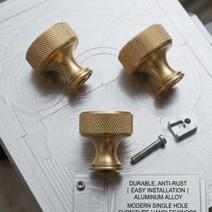 Modern Aluminum Cabinet Knobs – Single Hole <b>Drawer</b> & Cabinet Knobs, Durable, Rust-Resistant & Easy to Install - Product Image 6