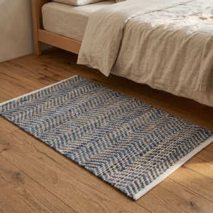 Indian Chevron Pattern Area Rug 5x10 Rectangle Flat <b>Weave</b> Non Slip Indian Manufacturer Leather Living Room Decorative Rug - Product Image 5