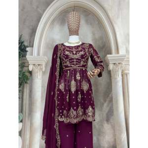 Ensemble haut et bas pour femmes avec un dupatta élégant pour les fêtes - Product Image 5