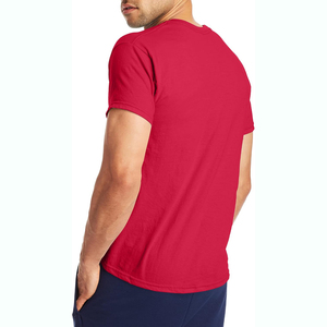 T-shirts pour hommes en coton 100% tricoté de haute qualité, entièrement personnalisables, manches courtes, col rond, impression personnalisée, coupe ajustée, écologiques - Product Image 3