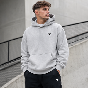 Sweat-shirts pour hommes X Sports City en coton et polyester 300 GSM avec étiquette personnalisée sur la manche, cordons de serrage et étiquette, impression numérique en relief, broderie tonale - Product Image 3