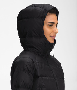 Chaqueta Acolchada Negra para Mujer, Cuello Alto, Cierre de Cremallera, Resistente al Viento, Ropa de Invierno Informal, Relleno de Poliéster de 400g, Tejido de Punto - Product Image 3
