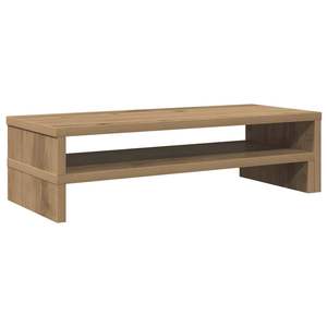 Support d'écran en bois d'ingénierie en chêne artisanal 21,3x8,7x5,9 po – Organisateur de bureau et de tiroir élégant - Product Image 6