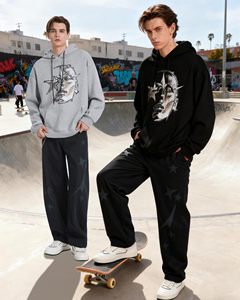 Sudadera con capucha extragrande para hombre, estilo urbano, informal, para gimnasio, de tejido grueso, estilo premium. - Product Image 2