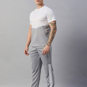 Best Seller Custom Made Slim Fit Men Summer Tracksuit Wholesale High Quality Casual T Shirt And Trouser Set For Sale - Product Image 3