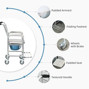 Sedia Comoda 3 in 1 con Ruote Impermeabili Imbottite, Design Portatile per Supporto fino a 150 Kg, Colore Grigio - Product Image 5
