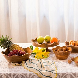 Tazón de Madera Moderno Hecho a Mano, Tazones Redondos de Madera de Acacia para Ensaladas y Frutas, Vajilla de Madera Natural al por Mayor - Product Image 3