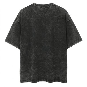 Camiseta Oversize de Algodón con Hombros Caídos y Lavado Ácido para Hombre al por Mayor, Estilo Casual Urbano, con Logotipo Personalizado, Camisetas de Alto Gramaje y Resistentes - Product Image 2