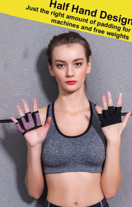 2 Pares de Guantes para Levantamiento de Pesas, Guantes Cortos de Microfibra para Entrenamiento con Protección Completa de la Palma y Agarre Extra para Hombres y Mujeres - Product Image 2