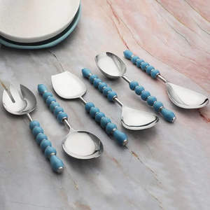 Ensemble de couverts en acier inoxydable de qualité supérieure pour la table à manger, comprenant fourchette, cuillère, couteau, collection complète de couverts de cuisine - Product Image 2