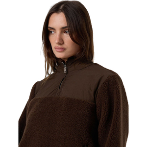 Veste polaire pour femme 350 GSM respirante et isolante, demi-zip, col montant, pour activités de plein air, voyage, camping, hiver, usage décontracté, OEM - Product Image 5