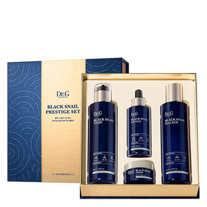 Set de Cuidado Facial Black Snail Prestige, Incluye Tónico, Emulsión, Ampolla y Mini Crema en Color Negro - Product Image 1