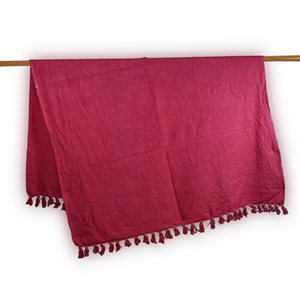 Handmade Solid Cotton <b>Throw</b> Blanket Soft Woven Lightweight <b>Sofa</b> Bed <b>Cover</b> Breathable Summer <b>Throw</b> Home Decor Natural Cotton - Product Image 3