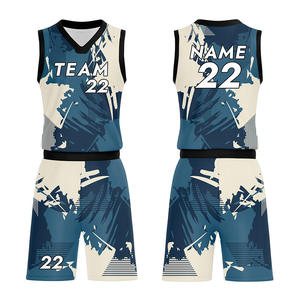 Ensemble de maillots de basket-ball sportifs, shorts sans manches teints unis, respirants, pour l'entraînement, design d'équipe personnalisé, vêtements pour hommes - Product Image 2