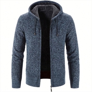 Pull en tricot à capuche brodé pour femmes, manches longues, couleur unie, décontracté, hiver, 100% polyester - Product Image 1
