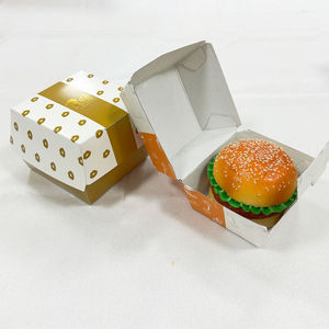 Cajas de Cartón Kraft Desechables Biodegradables y Ecológicas con Diseño Colorido Impreso para Comida Rápida, Hamburguesas y Frituras - Product Image 3