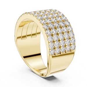 Bague de fiançailles minimaliste unisexe de luxe VDSLR562 en or 14 carats avec diamant de laboratoire taille brillant CVD certifié IGI - Product Image 3