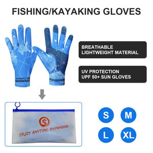 Gants de cyclisme respirants en soie glacée à doigts complets pour la protection solaire et le refroidissement des mains, unisexe, pour l'été - Product Image 3