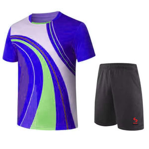 Conjunto de Uniforme de Tenis con Impresión Digital Personalizada, Camisetas de Bádminton Unisex de Manga Corta, 100% Poliéster Transpirable - Product Image 1