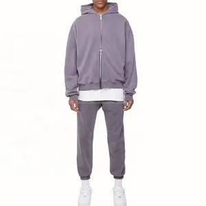 Sweat à capuche zippé Y2K de haute qualité surdimensionné personnalisé vintage sweat à capuche zippé lavé à l'acide double deux extracteurs sweat à capuche zippé - Product Image 3