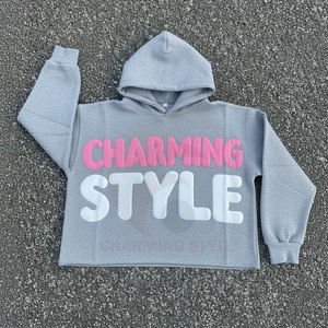 Sweat-shirt à capuche pour homme de haute qualité, personnalisé, avec impression 3D en relief du logo sur le devant, décontracté, uni, 100% coton, impression DTG - Product Image 1