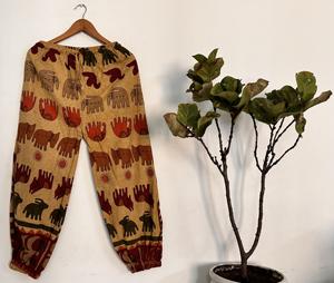 Joggers bohemios con estampado de lavado de piedra para mujer, cómodos pantalones bombachos de satén, cordón de Yoga transpirable, diseño holgado frontal plano para - Product Image 6