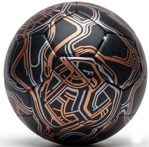 Ballons de football miniatures pliables thermocollés de haute qualité, durables, cousus à la machine, avec logo personnalisé, conception sans air, vessie en caoutchouc, emballage carton - Product Image 6