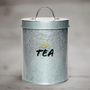 Bocaux de rangement de cuisine en métal galvanisé faits à la main, imprimés sur mesure, durables, pour la maison et le magasin, pots rustiques pour aliments - Product Image 5