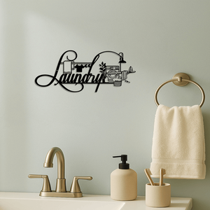 CIFbuy Insegna Rustica Vintage per Lavanderia, Decorazione Casa Stile Fattoria per Tutte le Stagioni, Arte in Metallo, TikTok per Servizio di Ritiro Temu - Product Image 5