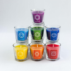 Vela Premium para Meditación – Votiva de Cristal Transparente Luminosa – Opción de 7 Chakras - Product Image 5