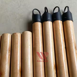 Vietnam Factory Natural Wooden Broomstick with PVC Broom Head Varnished <b>Garden</b> Clean Home Brush - Product Image 1