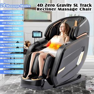 Sillón de Masaje Corporal Completo Moderno de Gravedad Cero 4D de Cuero PU - Reclinable Eléctrico con Función Musical por Voz AI y Gran Éxito de Ventas - Product Image 5