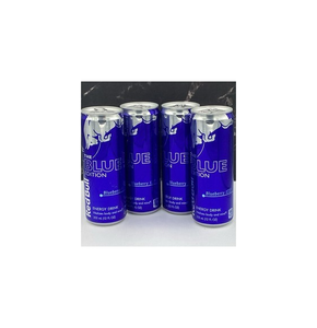 Venta al por mayor de Red Bull Edición Sabor Arándano, 24 latas de 250 ml, dimensiones de la caja 32.5 cm x 21.4 cm x 13.7 cm para planificación de almacenamiento - Product Image 1