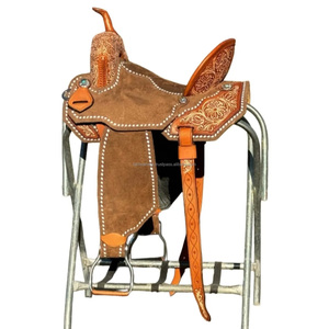 Selle de cheval de course Western Barrel exclusive de haute qualité pour l'équitation magnifiquement fabriquée à la main confortable équitation professionnelle - Product Image 5