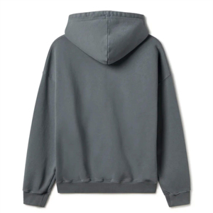 Sweat à capuche pour homme surdimensionné en polyester/coton blanc de haute qualité, personnalisé avec fermeture éclair, en molleton 3D, hiver, 360g, anti-rétrécissement - Product Image 2