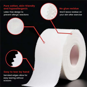 OEM tùy chỉnh bao bì Rayon Chất liệu dính đóng đai băng cứng nhắc thể thao băng cho thể thao chấn thương - Product Image 4