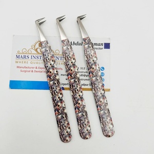 แหนบต่อขนตาคุณภาพสูง ปลายไฟเบอร์ ป้องกันสนิม ทำจากสแตนเลส สำหรับต่อขนตาแบบพัด - Product Image 2